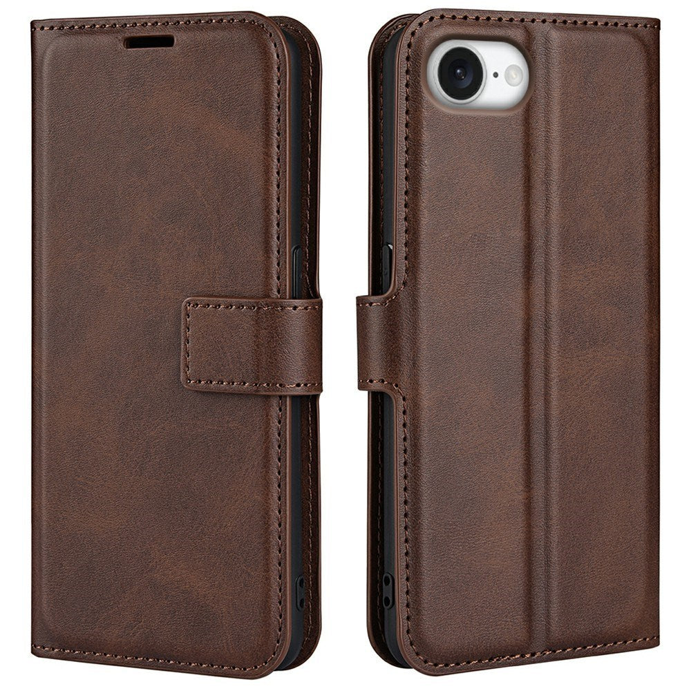 EIDERWOOD iPhone 17e / 16e Kunstlæder Flip Cover - Brun