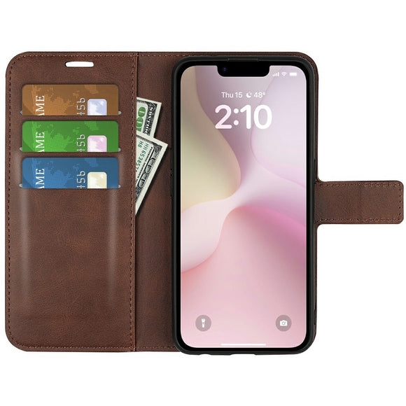 EIDERWOOD iPhone 17e / 16e Kunstlæder Flip Cover - Brun