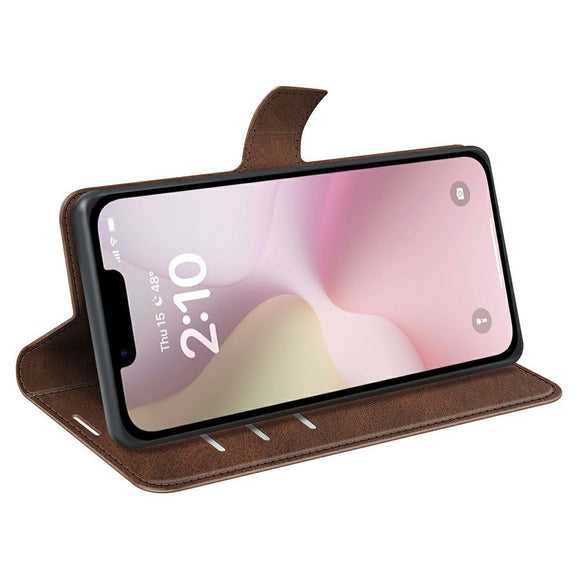 EIDERWOOD iPhone 17e / 16e Kunstlæder Flip Cover - Brun