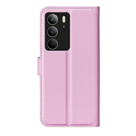 EIDERWOOD Realme C75 Kunstlæder Flip Cover m. Kortholder & Ståfunktion - Lyserød