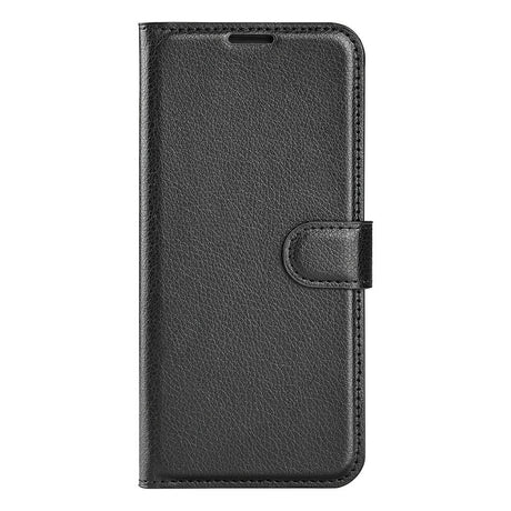 EIDERWOOD Realme C75 Kunstlæder Flip Cover m. Kortholder & Ståfunktion - Sort