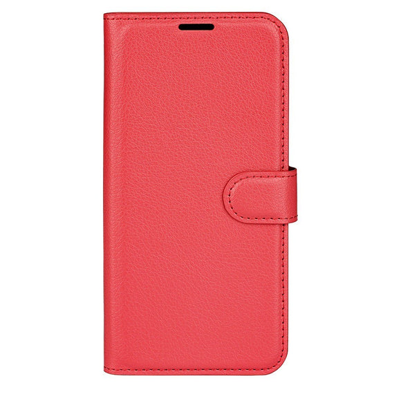 EIDERWOOD Realme C75 Kunstlæder Flip Cover m. Kortholder & Ståfunktion - Rød