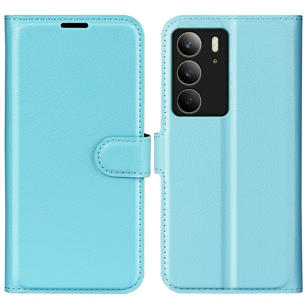 EIDERWOOD Realme C75 Kunstlæder Flip Cover m. Kortholder & Ståfunktion - Blå