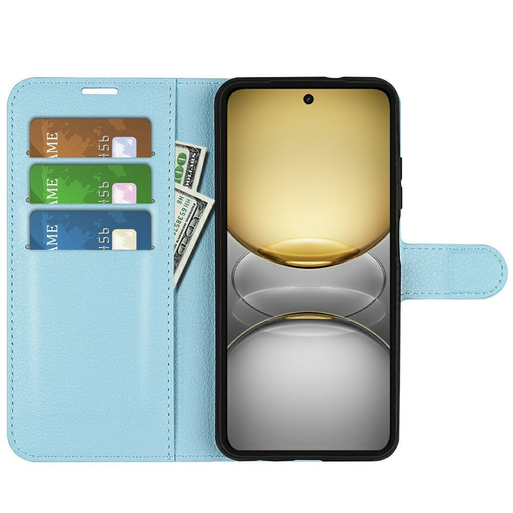 EIDERWOOD Realme C75 Kunstlæder Flip Cover m. Kortholder & Ståfunktion - Blå