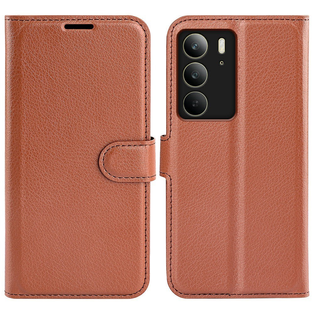 EIDERWOOD Realme C75 Kunstlæder Flip Cover m. Kortholder & Ståfunktion - Brun