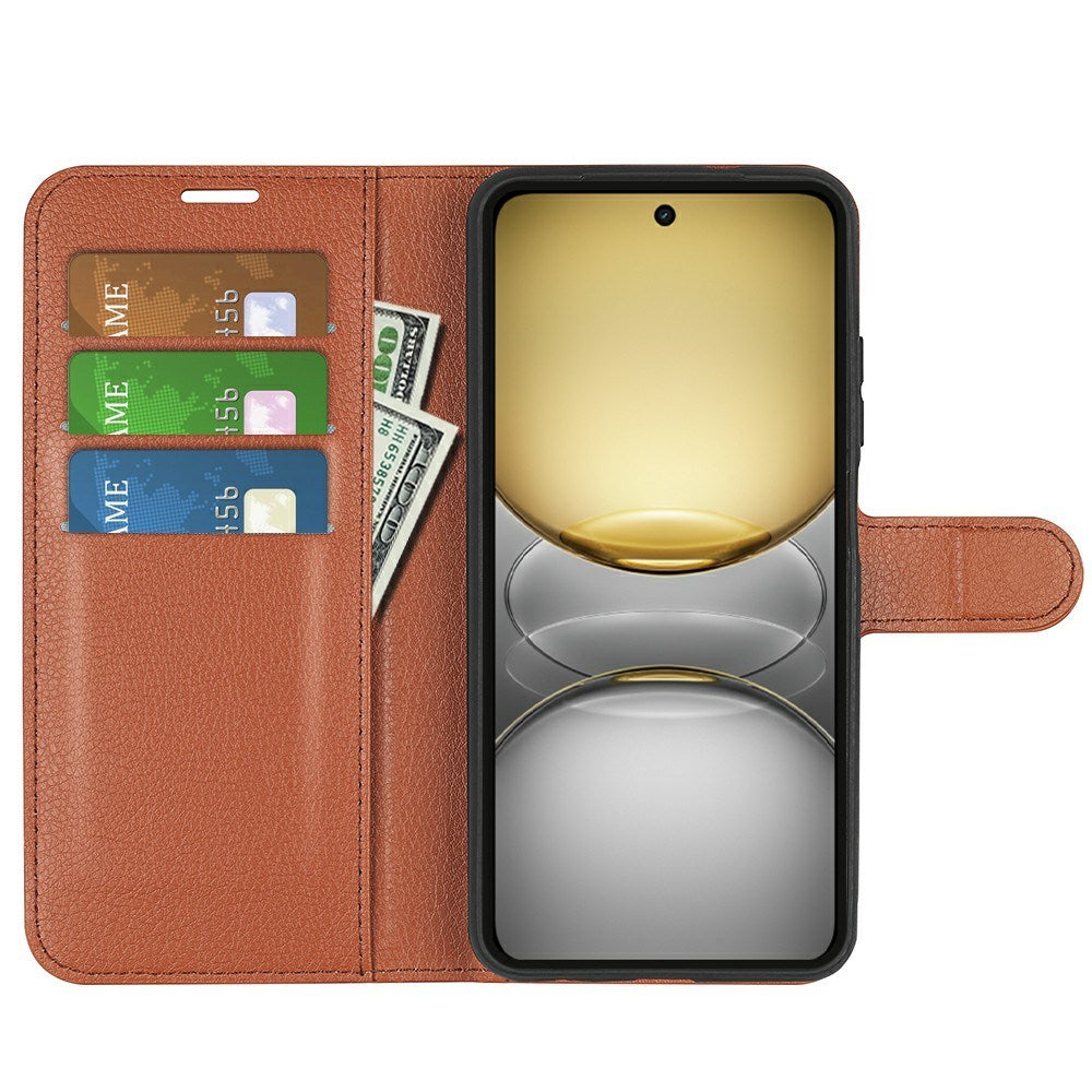 EIDERWOOD Realme C75 Kunstlæder Flip Cover m. Kortholder & Ståfunktion - Brun