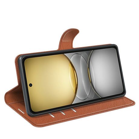 EIDERWOOD Realme C75 Kunstlæder Flip Cover m. Kortholder & Ståfunktion - Brun