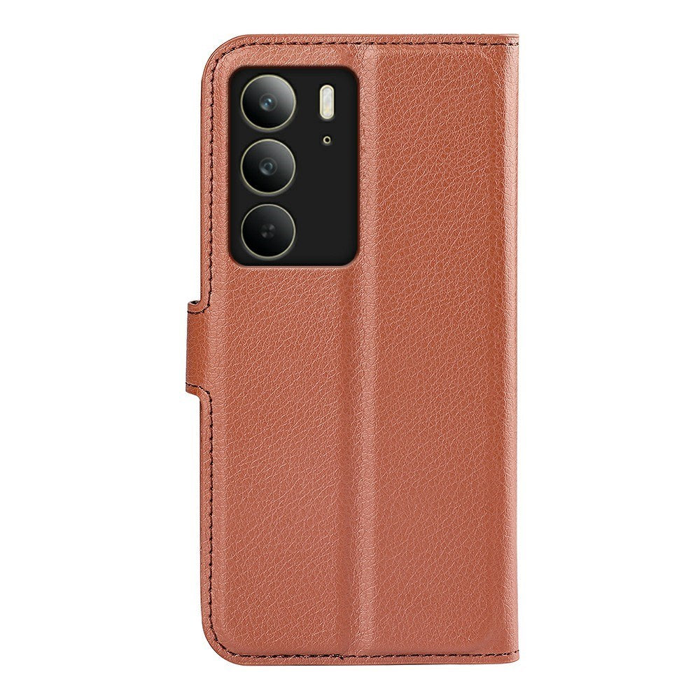 EIDERWOOD Realme C75 Kunstlæder Flip Cover m. Kortholder & Ståfunktion - Brun
