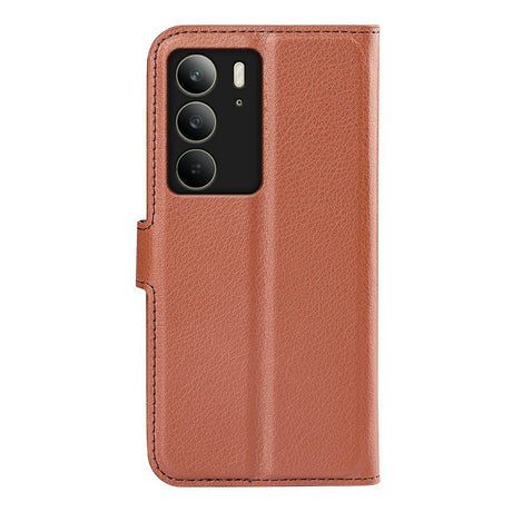 EIDERWOOD Realme C75 Kunstlæder Flip Cover m. Kortholder & Ståfunktion - Brun
