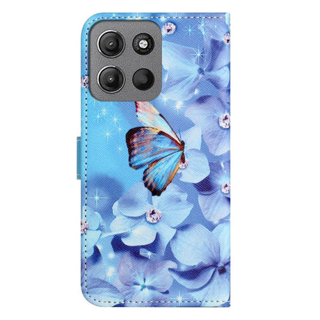 EIDERWOOD Motorola Moto G17 Power / G17 / G15 Power / G15 Kunstlæder Flip Cover m. Motiv - Blomst / Sommerfugl