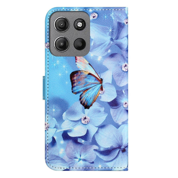 EIDERWOOD Motorola Moto G17 Power / G17 / G15 Power / G15 Kunstlæder Flip Cover m. Motiv - Blomst / Sommerfugl