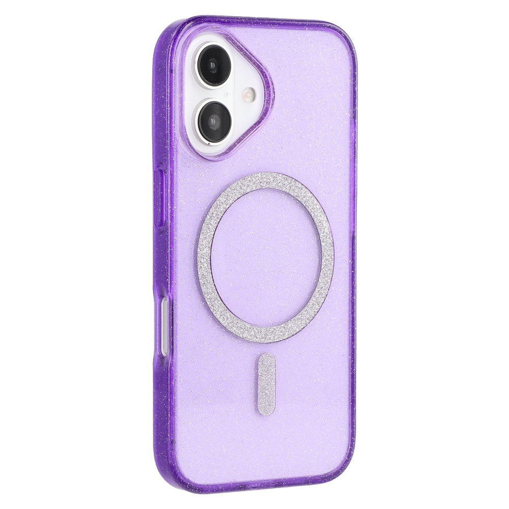 EIDERWOOD iPhone 16 Plus Plastik Glitter Cover - MagSafe Kompatibel - Lilla