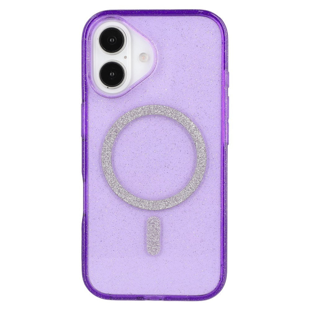 EIDERWOOD iPhone 16 Plus Plastik Glitter Cover - MagSafe Kompatibel - Lilla