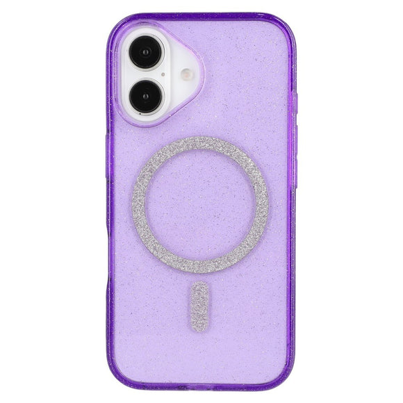 EIDERWOOD iPhone 16 Plus Plastik Glitter Cover - MagSafe Kompatibel - Lilla