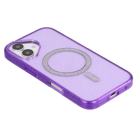 EIDERWOOD iPhone 16 Plus Plastik Glitter Cover - MagSafe Kompatibel - Lilla