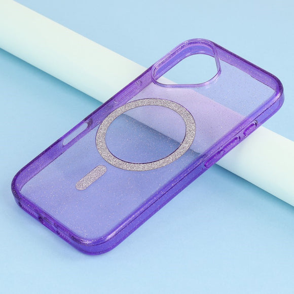 EIDERWOOD iPhone 16 Plus Plastik Glitter Cover - MagSafe Kompatibel - Lilla