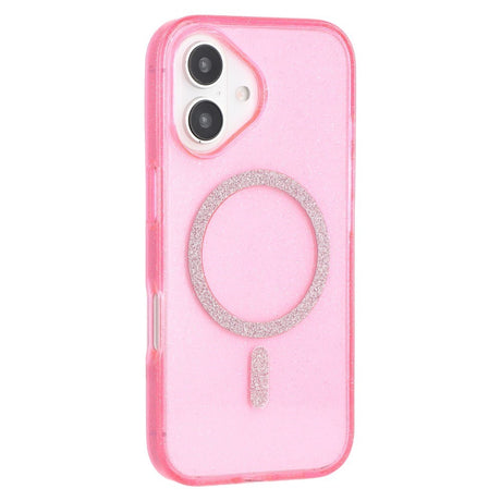 EIDERWOOD iPhone 16 Plus Plastik Glitter Cover - MagSafe Kompatibel - Lyserød