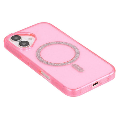 EIDERWOOD iPhone 16 Plus Plastik Glitter Cover - MagSafe Kompatibel - Lyserød