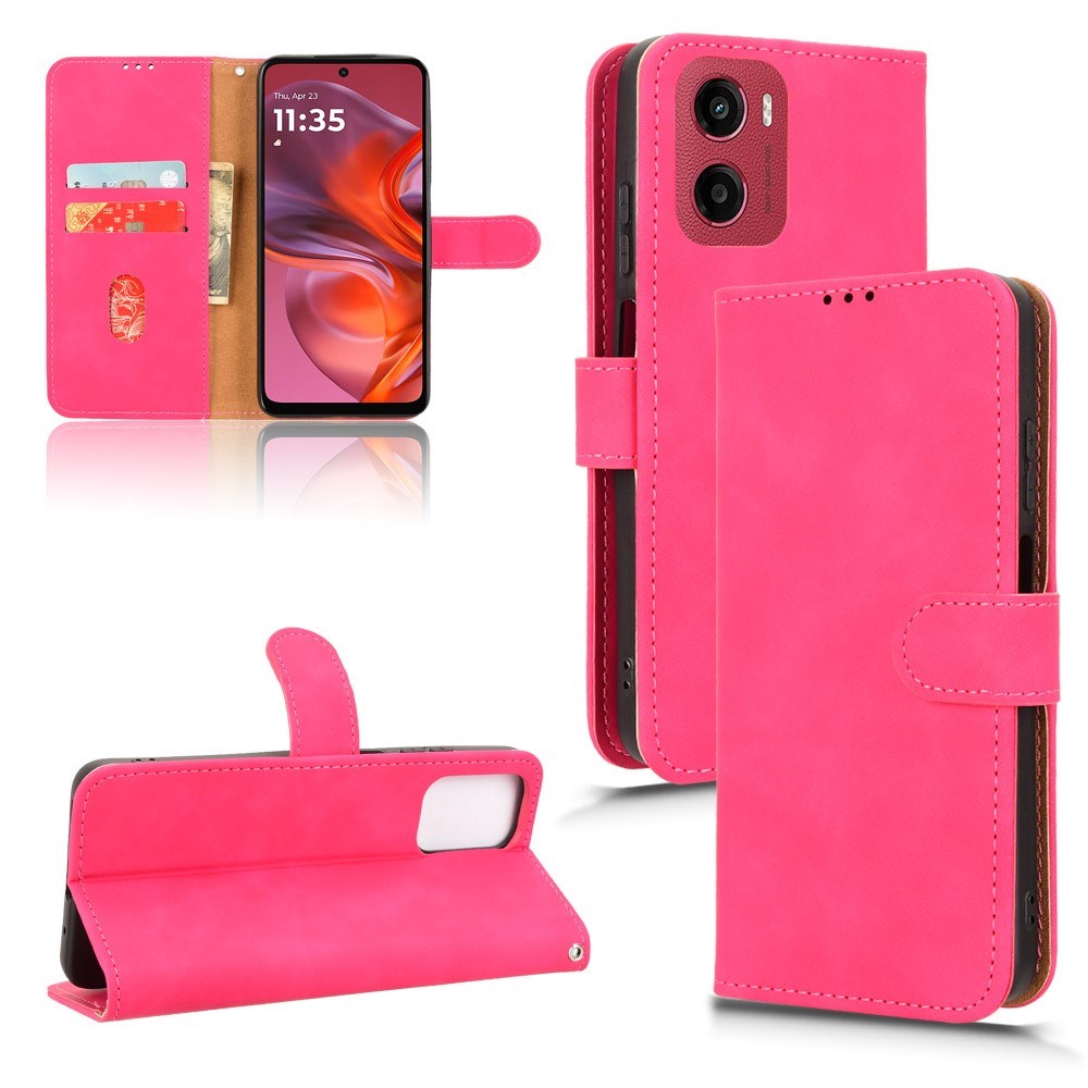 EIDERWOOD Motorola Moto G05 Flip Cover m. Kortholder & Ståfunktion - Pink