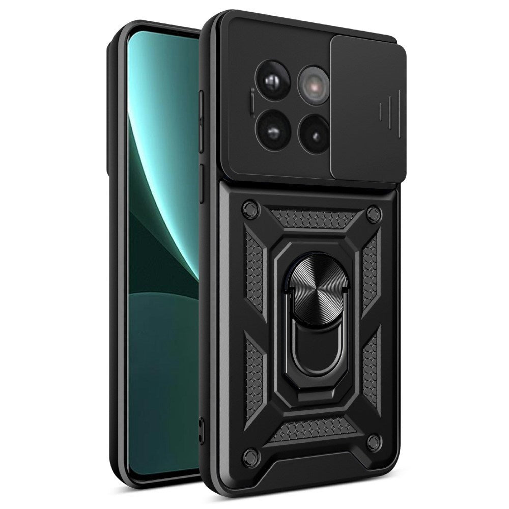 EIDERWOOD OnePlus 13R 5G Håndværkercover med Kickstand med Kamera Slider - Sort