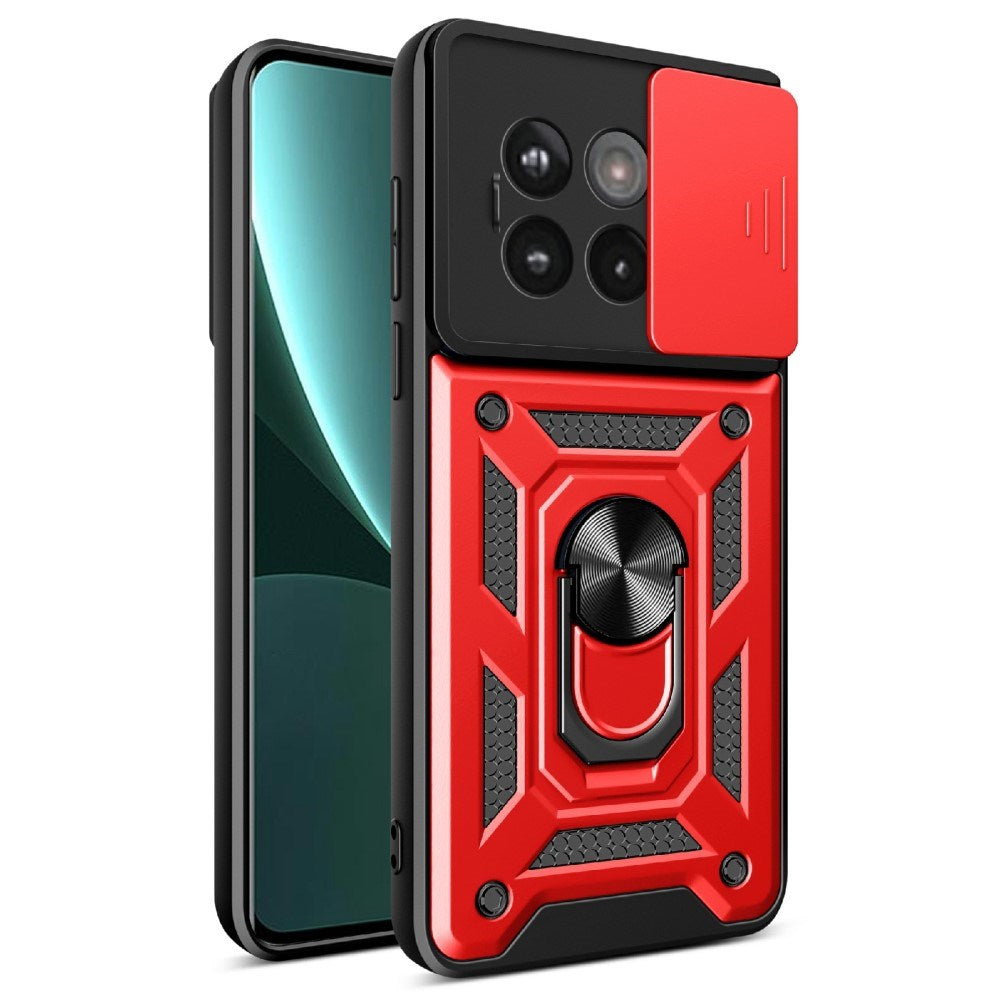 EIDERWOOD OnePlus 13R 5G Håndværkercover med Kickstand med Kamera Slider - Rød