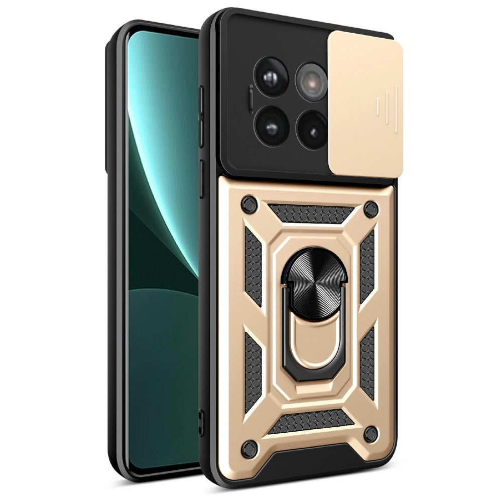EIDERWOOD OnePlus 13R 5G Håndværkercover med Kickstand med Kamera Slider - Guld