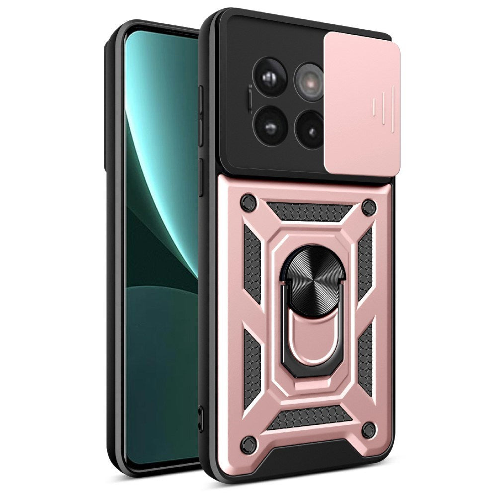 EIDERWOOD OnePlus 13R 5G Håndværkercover med Kickstand med Kamera Slider - Lyserød