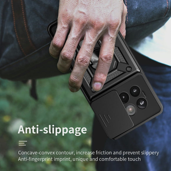 EIDERWOOD OnePlus 13R 5G Håndværkercover med Kickstand med Kamera Slider - Lyserød