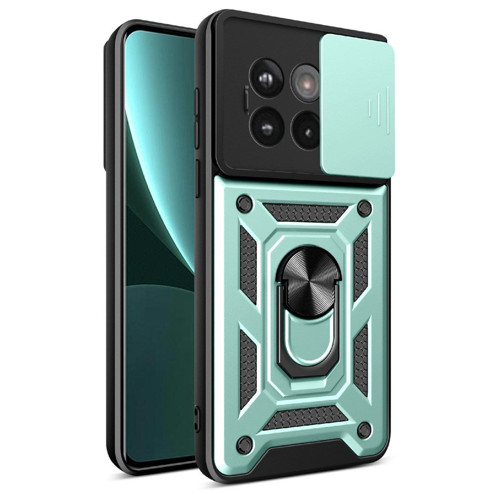 EIDERWOOD OnePlus 13R 5G Håndværkercover med Kickstand med Kamera Slider - Turkis