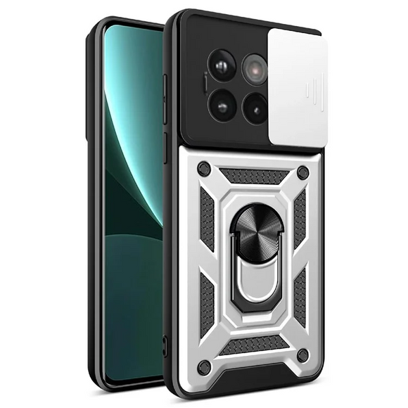 EIDERWOOD OnePlus 13R 5G Håndværkercover med Kickstand med Kamera Slider - Sølv