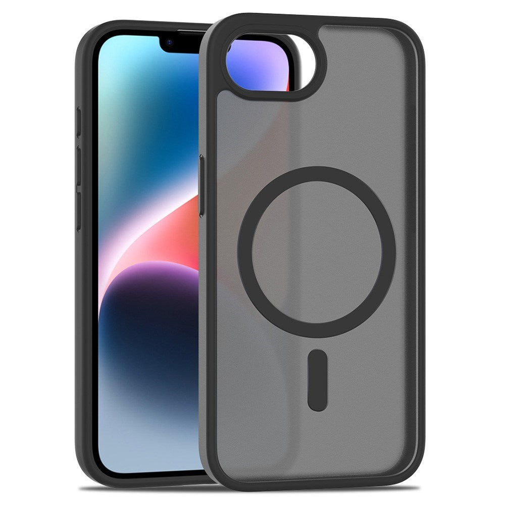 EIDERWOOD iPhone 17e / 16e Mat Hybrid Cover - MagSafe Kompatibel - Gennemsigtig / Sort