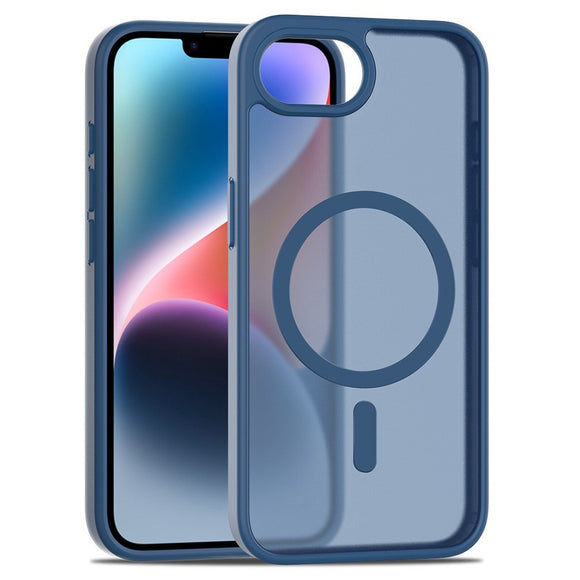 EIDERWOOD iPhone 17e / 16e Mat Hybrid Cover - MagSafe Kompatibel - Gennemsigtig / Blå