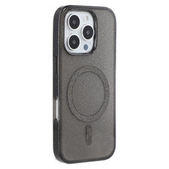EIDERWOOD iPhone 16 Pro Max Plastik Glitter Cover - MagSafe Kompatibel - Sort