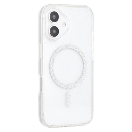 EIDERWOOD iPhone 16 Plastik Glitter Cover - MagSafe Kompatibel - Gennemsigtig