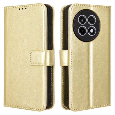 EIDERWOOD OnePlus 13R 5G Lædertekstur Flipcover - Guld