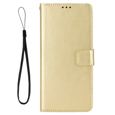 EIDERWOOD OnePlus 13R 5G Lædertekstur Flipcover - Guld
