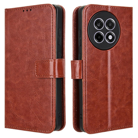 EIDERWOOD OnePlus 13R 5G Lædertekstur Flipcover - Brun