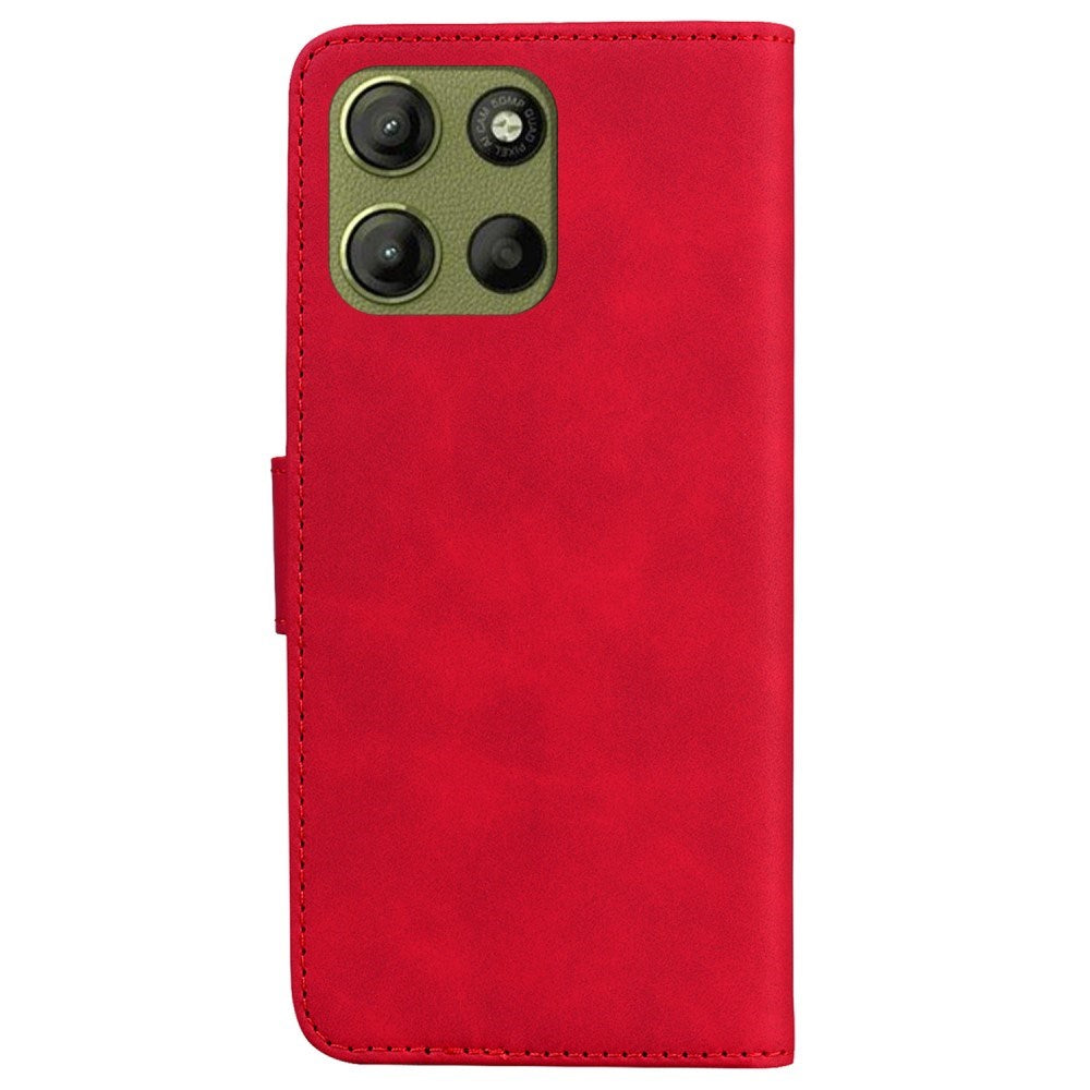 EIDERWOOD Motorola Moto G17 Power / G17 / G15 Kunstlæder Flip Cover m. Kortholder & Ståfunktion - Rød