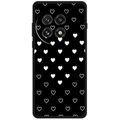 EIDERWOOD OnePlus 13 Fleksibelt Plastik Cover m. Motiv - Sort / Hjerter