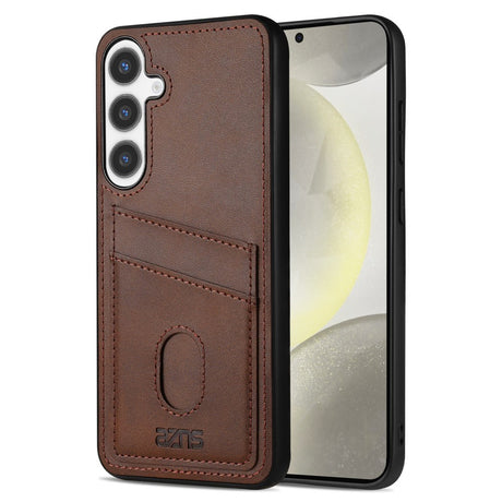EIDERWOOD Samsung Galaxy A56 (5G) Kunstlæder Bagside Cover m. Kortholder - Mørkebrun