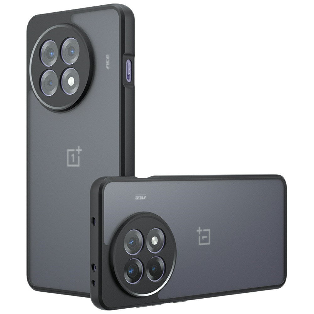 EIDERWOOD OnePlus 13R Hybrid Plastik Cover - Gennemsigtig / Sort