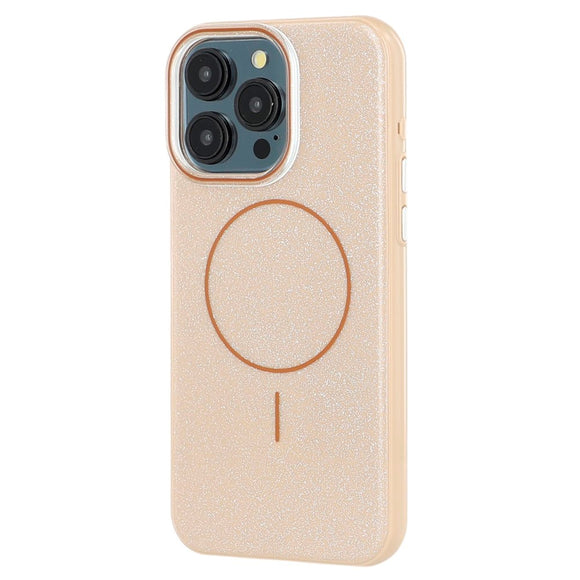 EIDERWOOD iPhone 15 Pro Plastik Glitter Cover - MagSafe Kompatibel - Guld