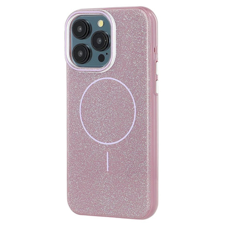 EIDERWOOD iPhone 15 Pro Plastik Glitter Cover - MagSafe Kompatibel - Lilla