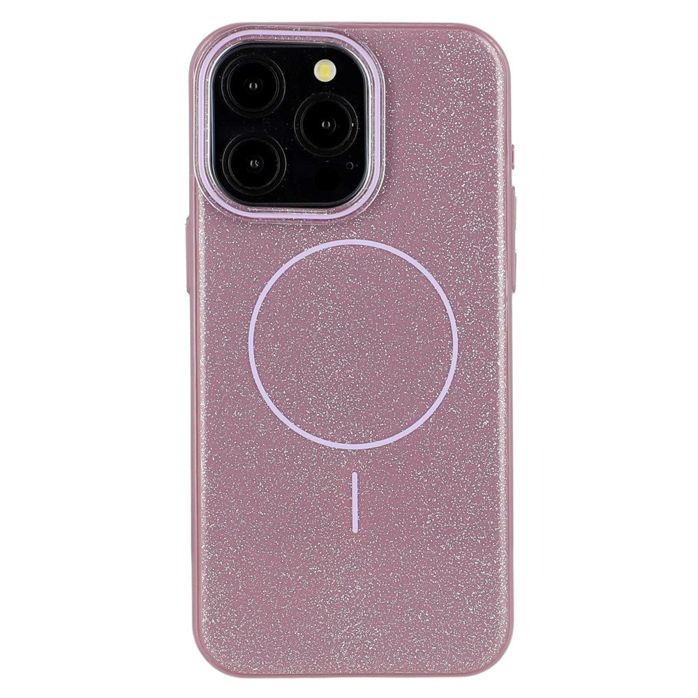 EIDERWOOD iPhone 15 Pro Plastik Glitter Cover - MagSafe Kompatibel - Lilla