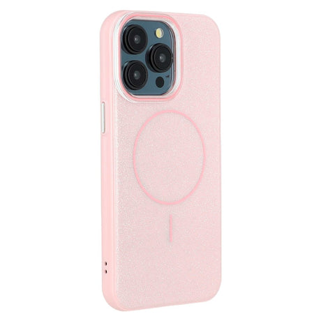EIDERWOOD iPhone 15 Pro Plastik Glitter Cover - MagSafe Kompatibel - Lyserød