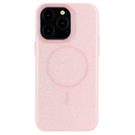 EIDERWOOD iPhone 15 Pro Plastik Glitter Cover - MagSafe Kompatibel - Lyserød