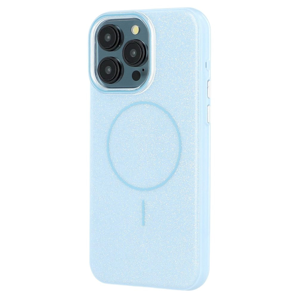 EIDERWOOD iPhone 15 Pro Plastik Glitter Cover - MagSafe Kompatibel - Blå