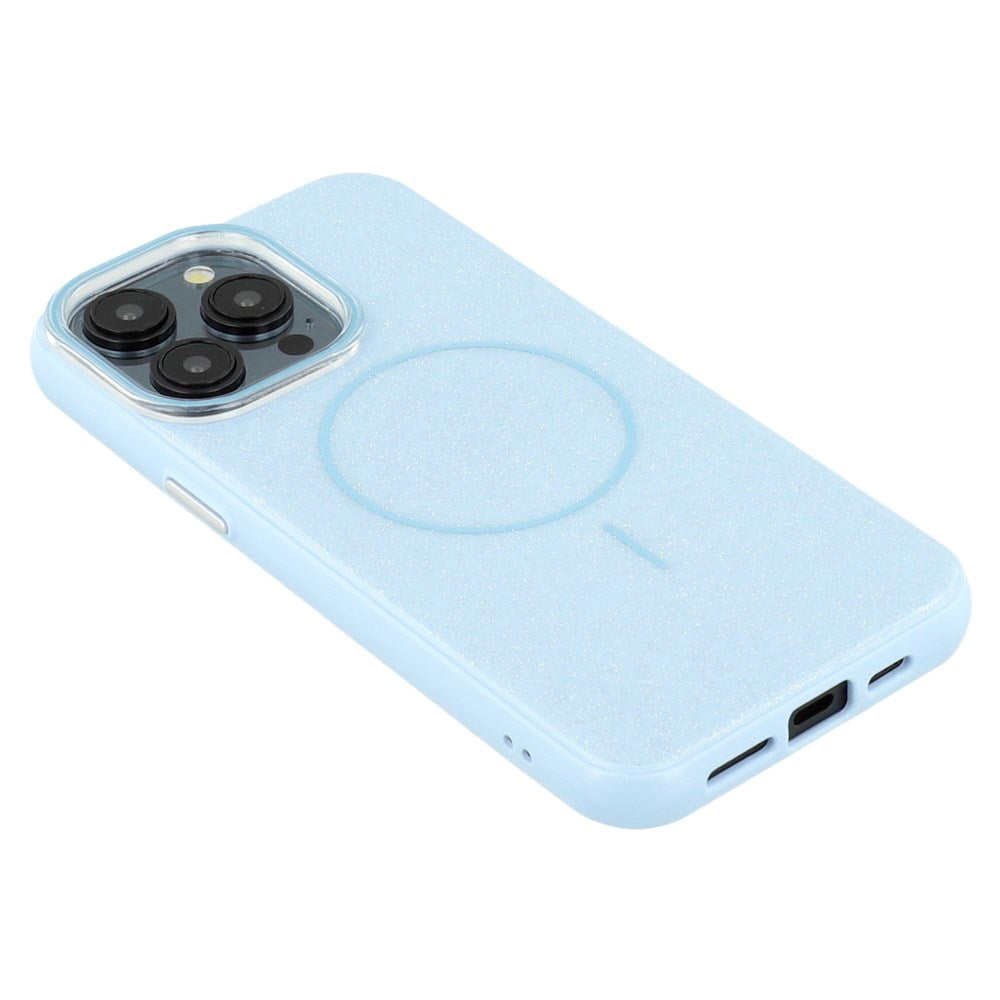 EIDERWOOD iPhone 15 Pro Plastik Glitter Cover - MagSafe Kompatibel - Blå