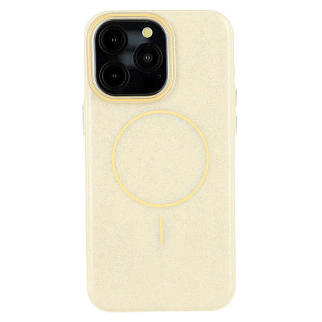 EIDERWOOD iPhone 15 Pro Plastik Glitter Cover - MagSafe Kompatibel - Gul