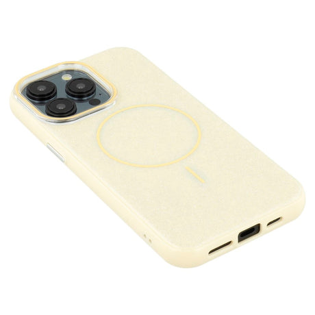 EIDERWOOD iPhone 15 Pro Plastik Glitter Cover - MagSafe Kompatibel - Gul